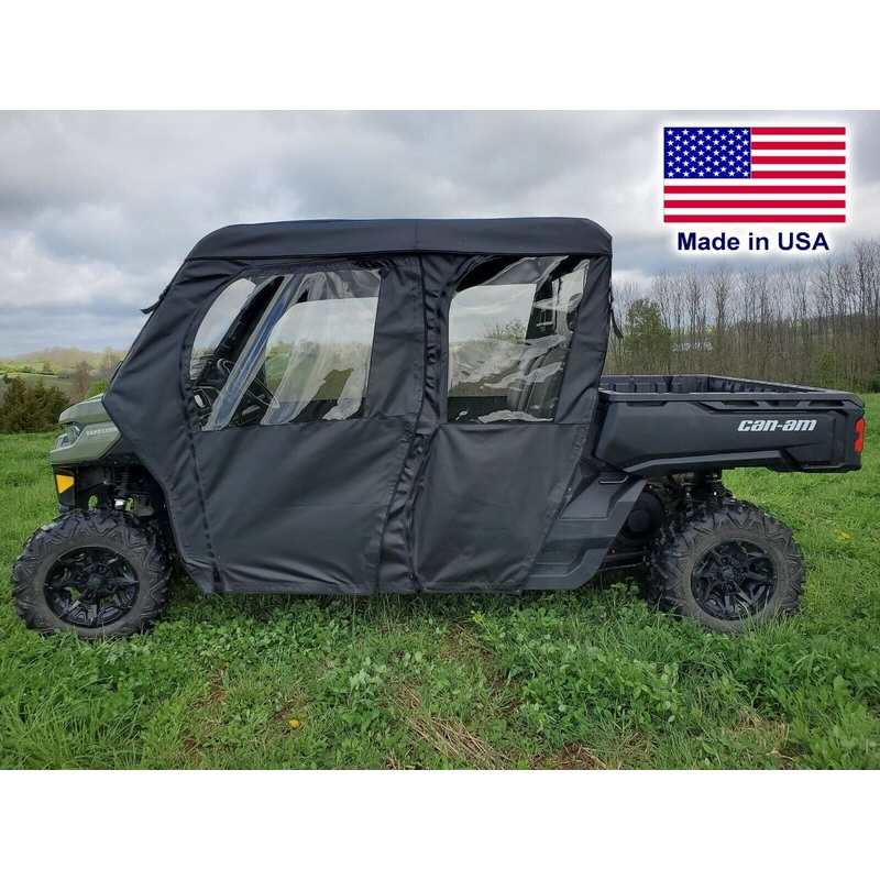 FULL DOORS for Can Am Defender Max – Soft Material – Withstands Highway Speeds