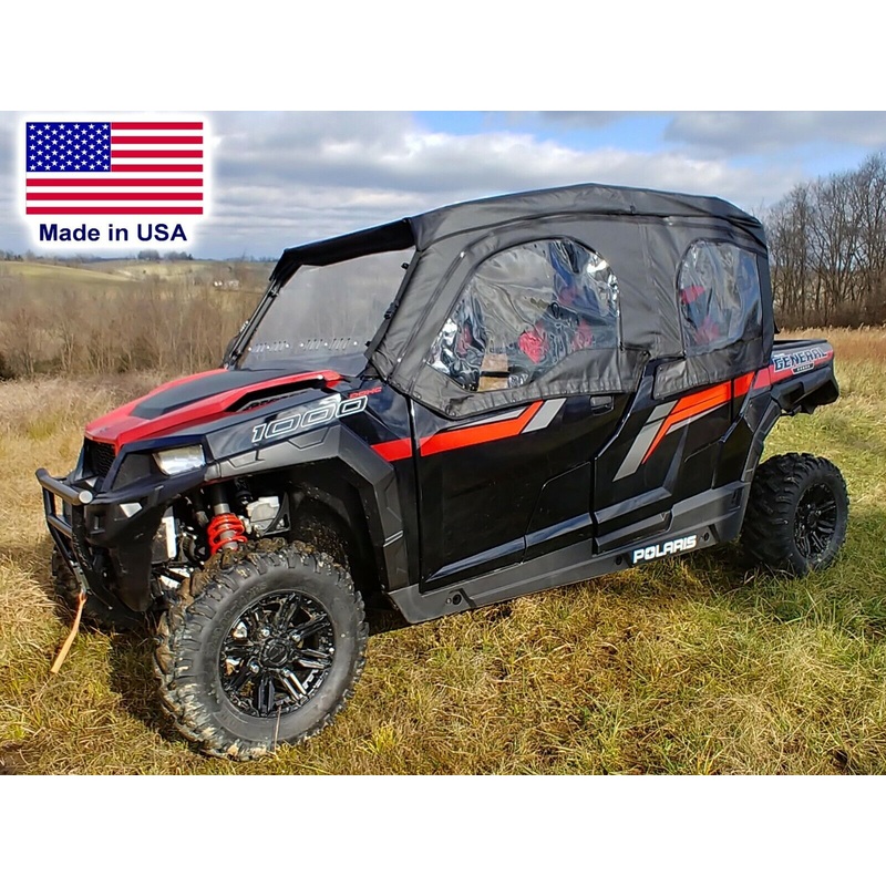 FULL ENCLOSURE for GENERAL 4 – HARD WINDSHIELD, Roof, Doors, & Rear Window