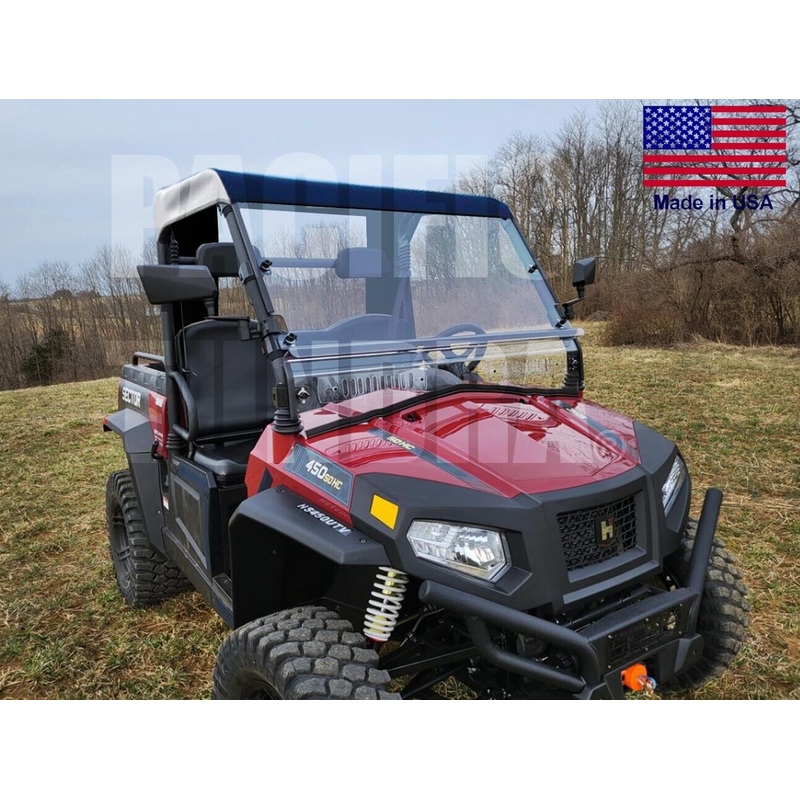 Half Enclosure for HiSun Sector – HARD WINDSHIELD, ROOF, & REAR WINDOW