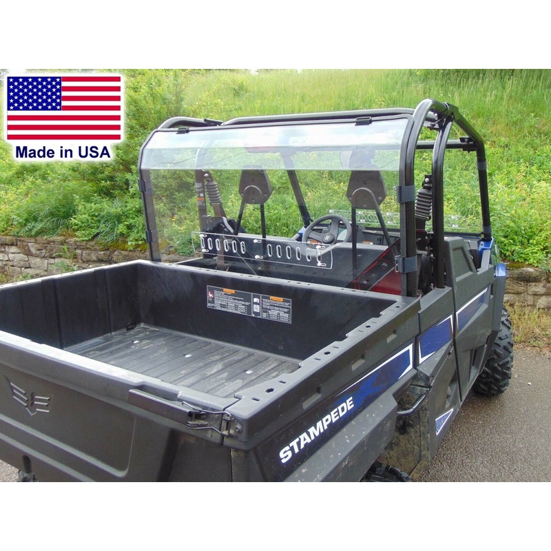 HARD REAR WINDOW for Arctic Cat Stampede – Polycarbonate – Travels Highway Speed