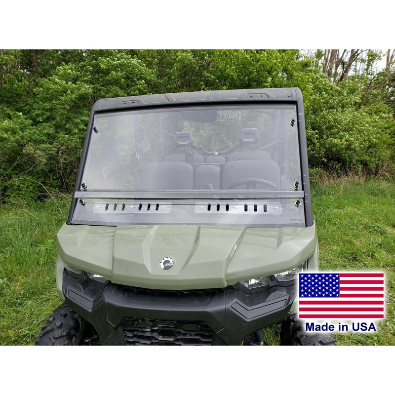 HARD WINDSHIELD for Can Am Defender Max – Travels Highway Speeds – Polycarbonate