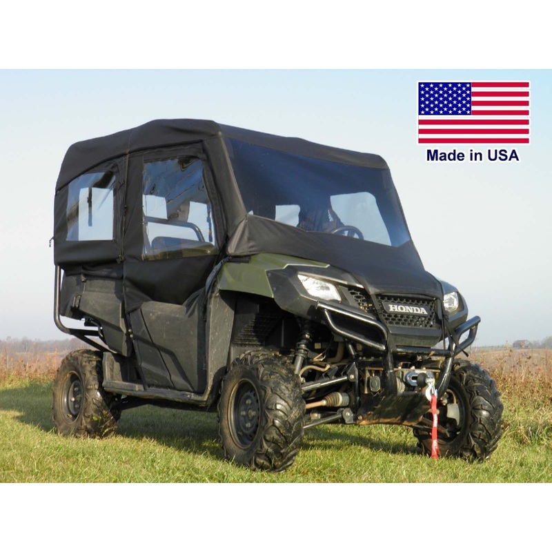 Honda 700-4 Full Enclosure – Vinyl Windshield, Roof, Doors, & Rear Window