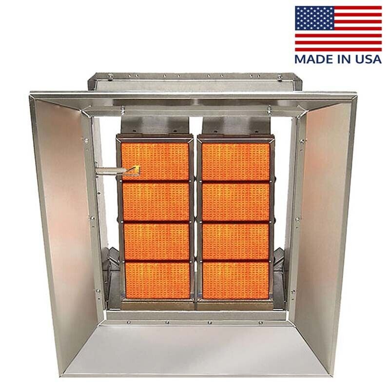 Infrared Natural Gas Heater – 80,000 BTU – 3,000 Sqft – 120 Volts – Radiant
