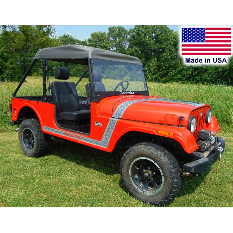 SOLID HARD Windshield & ROOF for Mahindra Roxor – Soft Top – Puncture Resistant