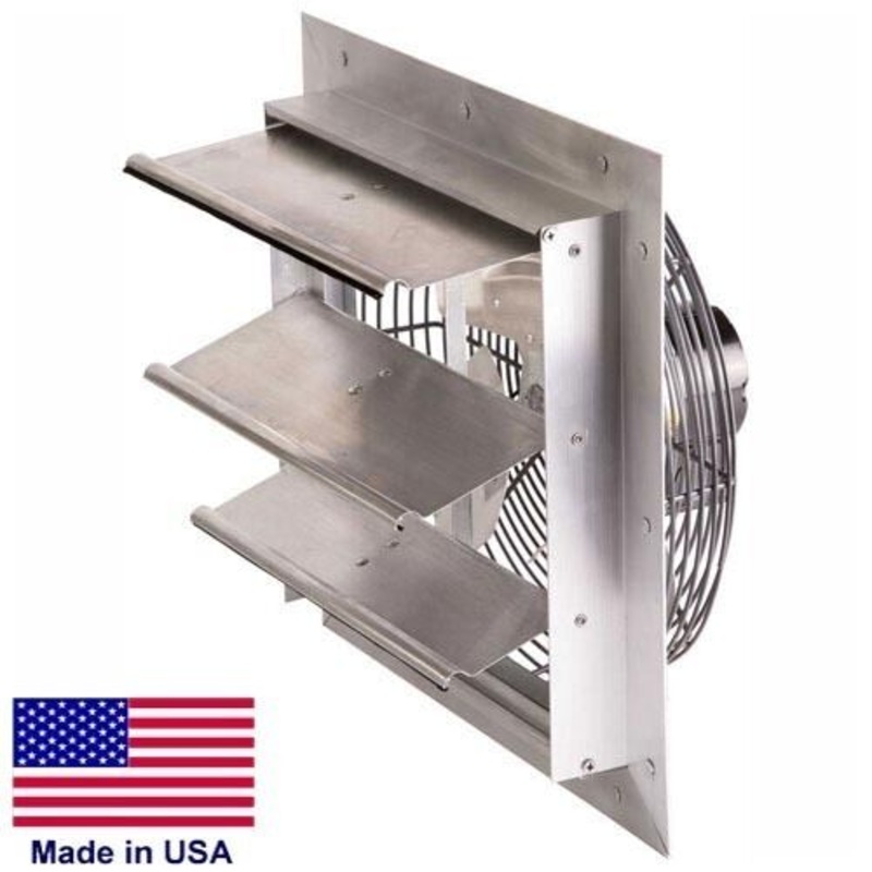 10 Exhaust Fan – Shutter Mount – 115 Volt – 1/25 HP – 585 CFM – Aluminum – 1 PH