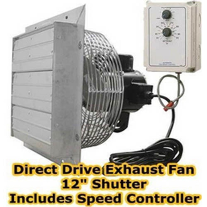 12 Exhaust Fan – 1200 CFM – 115/230 Volts – Variable Speed – Speed Controller