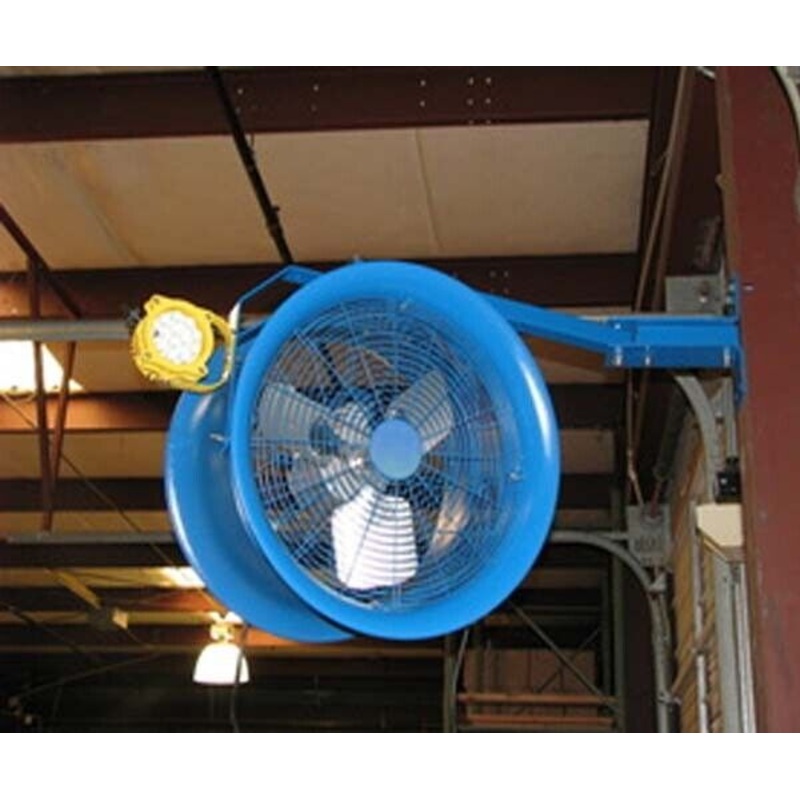 14 Loading Dock FAN & Light – 2,600 CFM – 115 Volt – 1,800 sq ft – 60 ft Throw