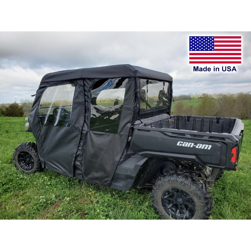 DOORS and REAR WINDOW for Can Am Defender Max – Soft Material – Heavy Duty