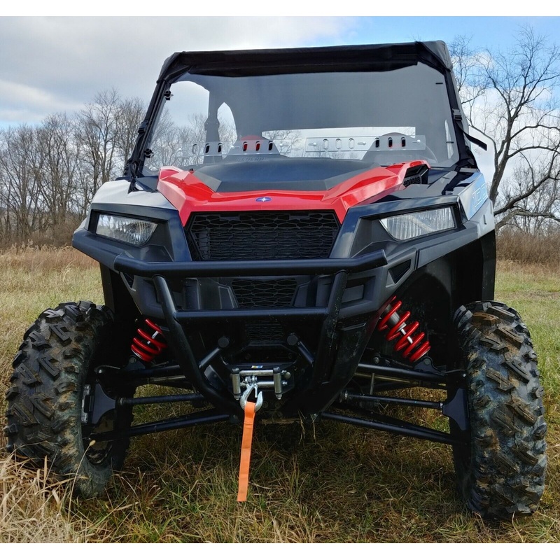 HARD WINDSHIELD for Polaris General Crew 4 – Polycarbonate – Withstands Hwy Spd