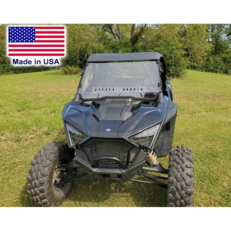 HARD WINDSHIELD & ROOF for POLARIS RZR PRO XP – Soft Top – Withstands Hwy Speeds