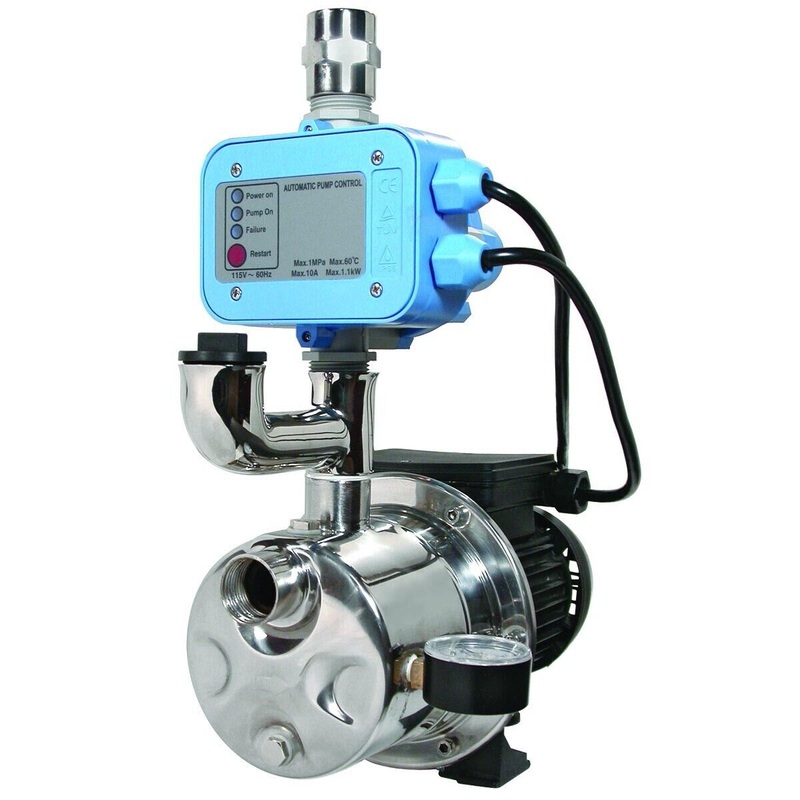 Inline & Shallow Well Jet Pump System – 900 GPH – 120V – 1 – Booster & Tankless