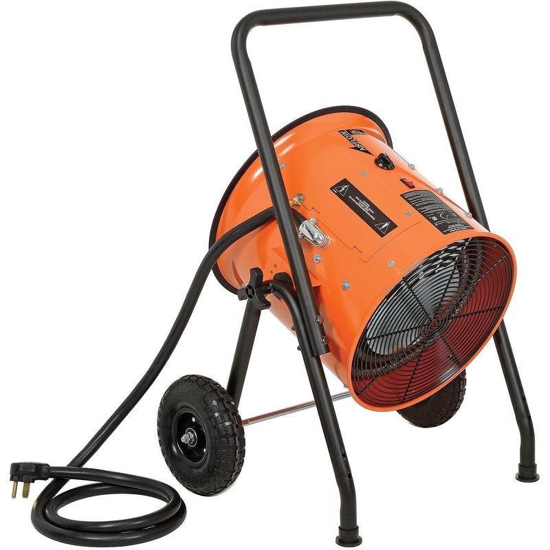 Portable Electric Heater – 240 V – 1 Phase – 34,120 BTU – 1,584 CFM – Commercial