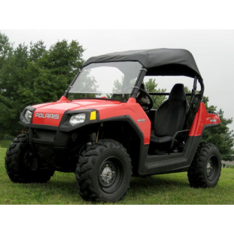 ROOF & HARD WINDSHIELD for Polaris RZR – Soft Top – Withstands Highway Speeds