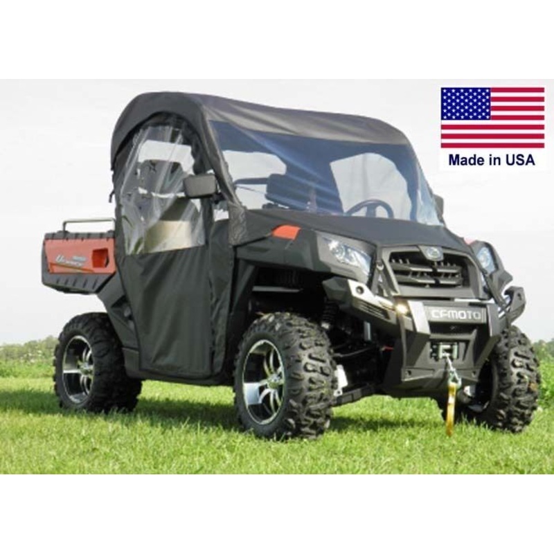 Full Cab Enclosure for CF Moto UForce – Vinyl Windshield, Doors, Roof, and Rear