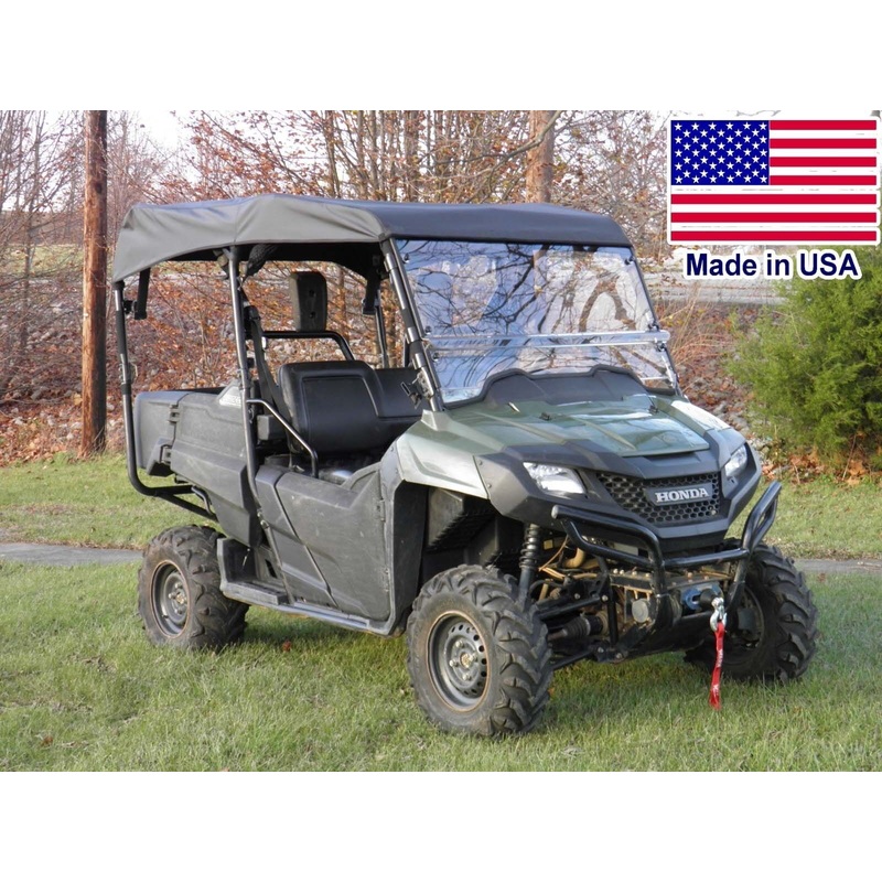 HARD WINDSHIELD & ROOF for Honda 700-4 – Soft Top – Withstands Highway Speeds