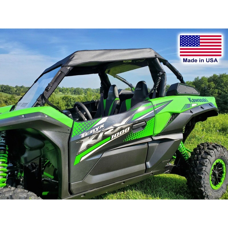 HARD WINDSHIELD & ROOF for Kawasaki Teryx KRX – Canopy – Soft Top – Heavy Duty
