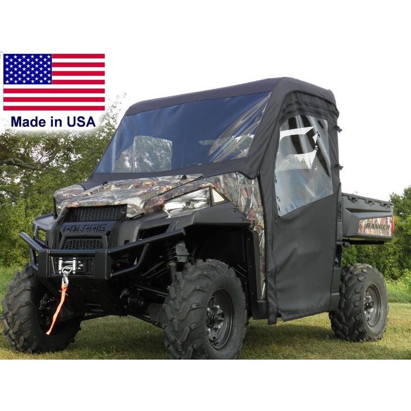 Polaris Ranger XP Full Enclosure – VINYL WINDSHIELD, Roof, Doors, Rear Window